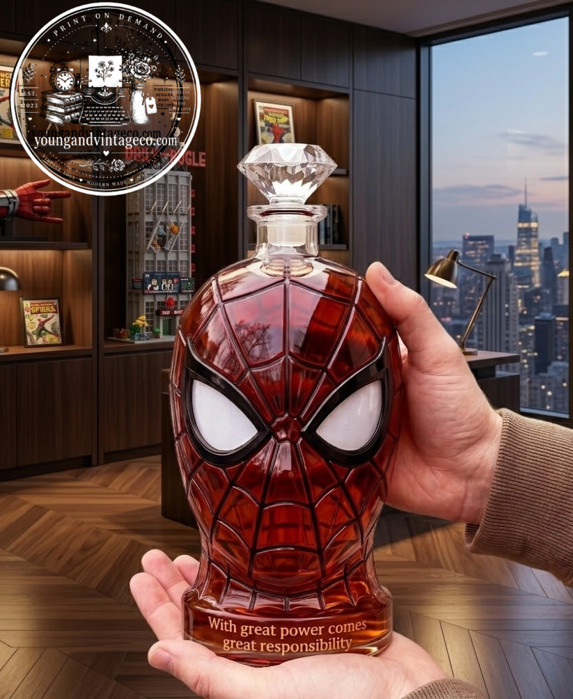 Spiderman Themed Comic Decorative Bottle
