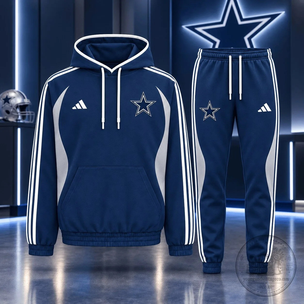 Dallas Cowboys National Football League Sideline Performance Hoodie and Jogger Set