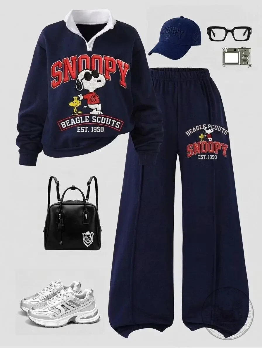 Snoopy Beagle Scouts Est 1950 Cartoon Character Sweatshirt