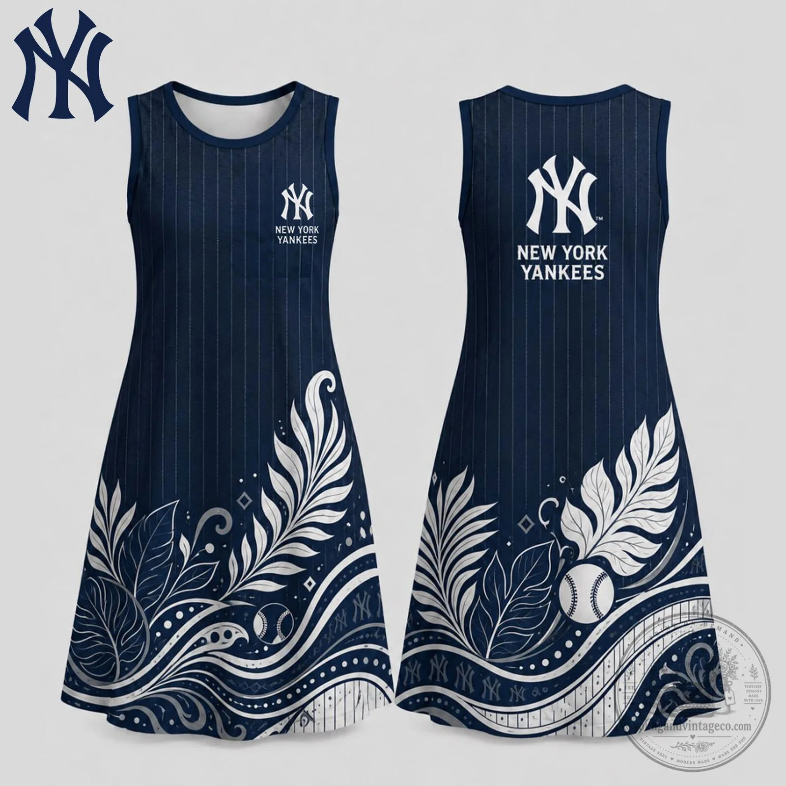New York Yankees Floral Dress for Women