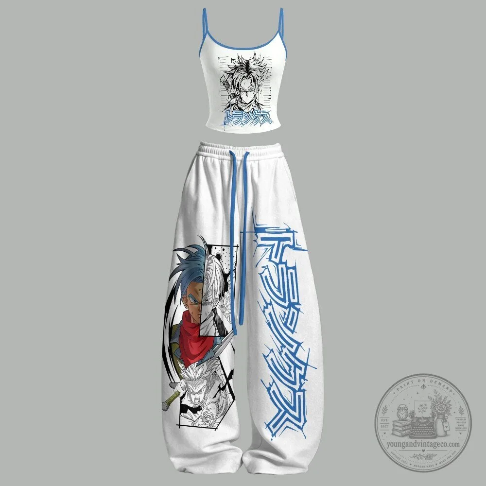 Dragon Ball Z Trunks Anime Character Graphic Print Tank Top and Pants Set 1 Dragon Ball Z Trunks Anime Character Graphic Print Tank Top and Pants Set