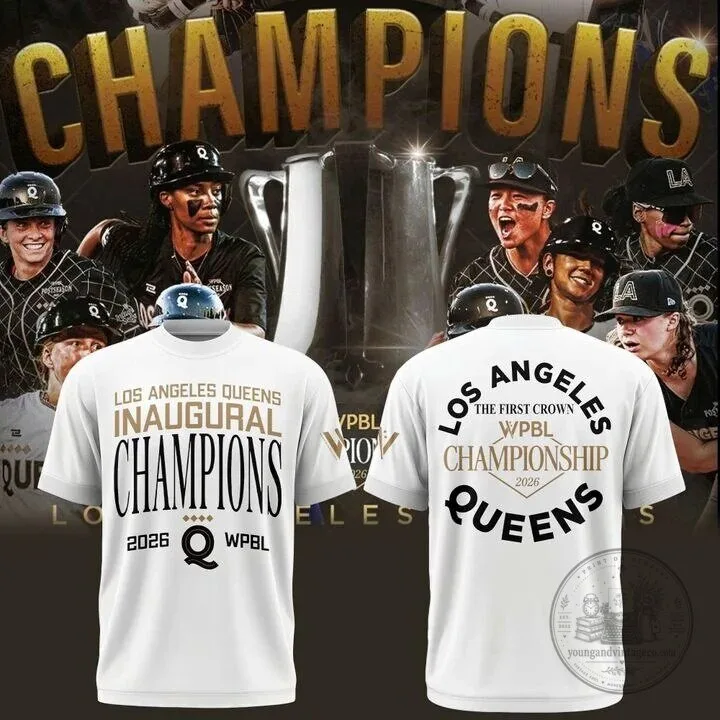 Los Angeles Queens Inaugural Champions 2026 WPBL Championship T-Shirt