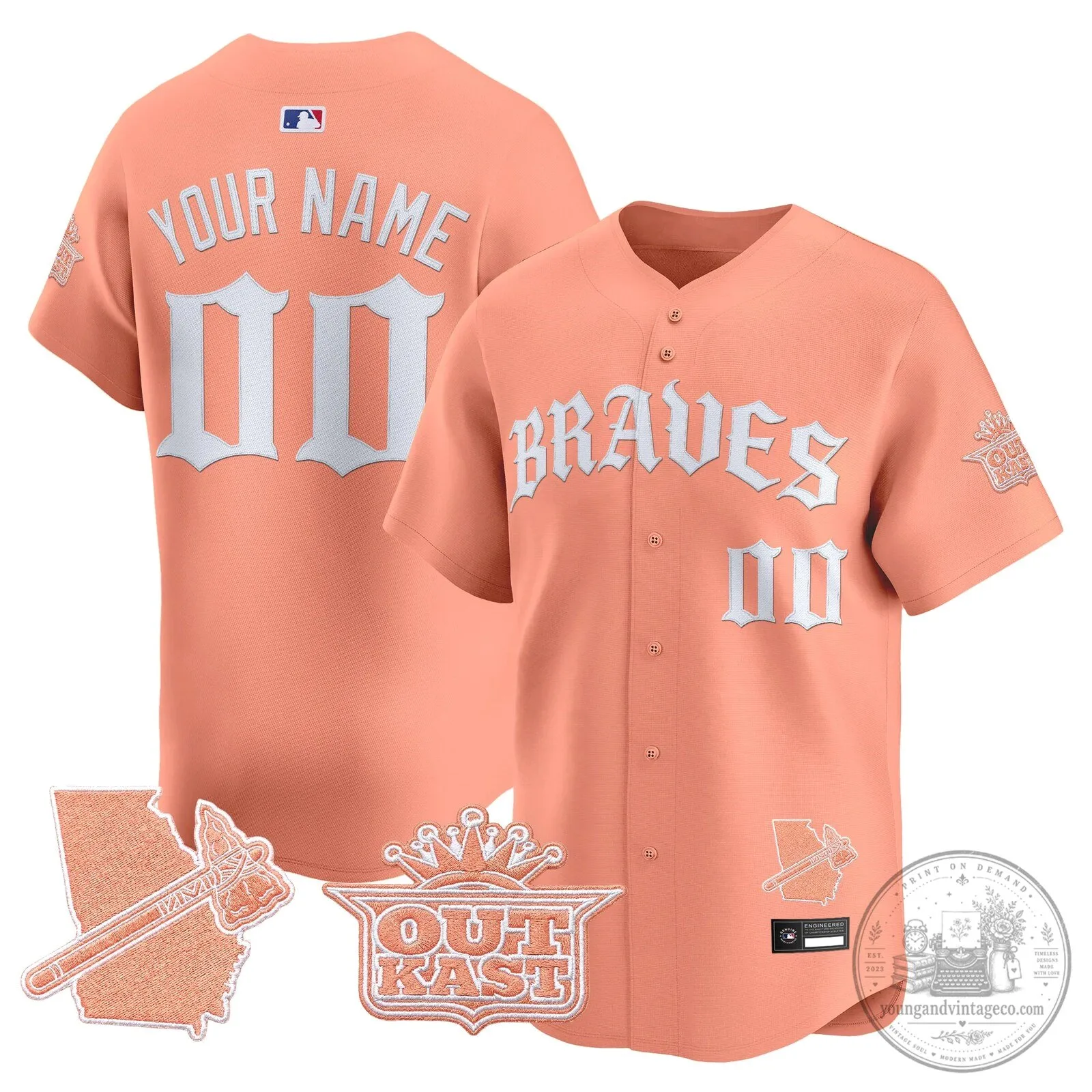 Atlanta Braves Black Custom Baseball Jersey - Stitched Old English Edition 7 Atlanta Braves Black Custom Baseball Jersey - Stitched Old English Edition