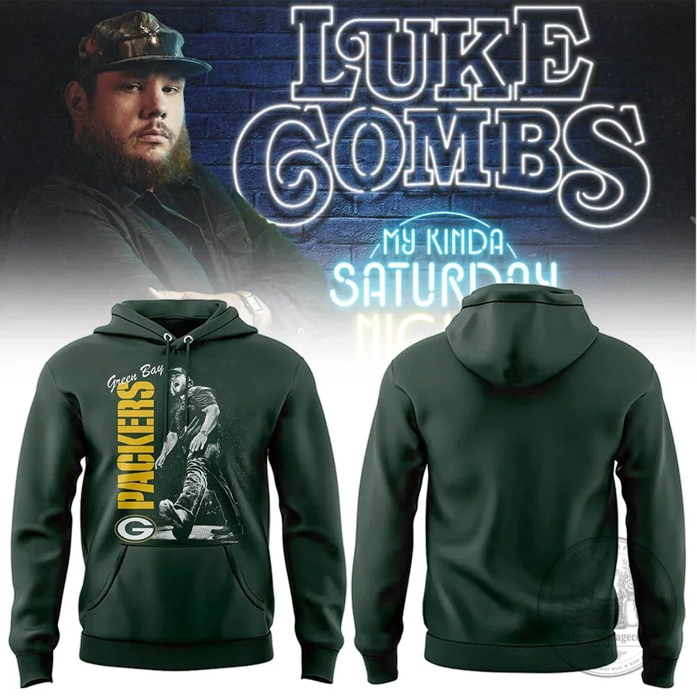 Lambeau Field Green Bay Packers Luke Combs My Kinda Saturday Night Tour Hoodie