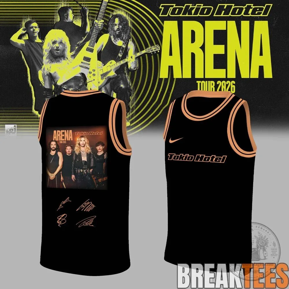 Tokio Hotel Arena Tour 2026 Band Members Red White Basketball Jersey 7 Tokio Hotel Arena Tour 2026 Band Members Red White Basketball Jersey