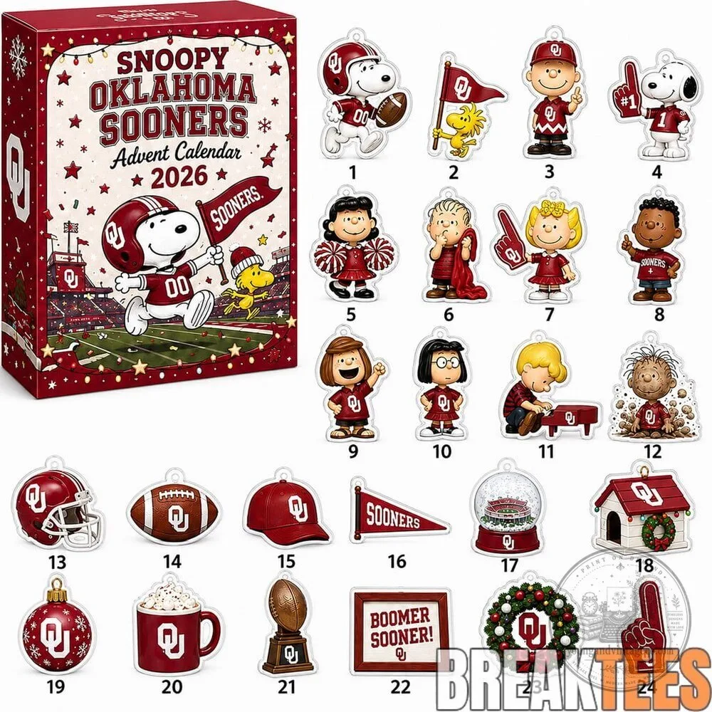 Oklahoma Sooners Snoopy Peanuts Christmas Holiday Advent Calendar 2026 3 Oklahoma Sooners Snoopy Peanuts Christmas Holiday Advent Calendar 2026