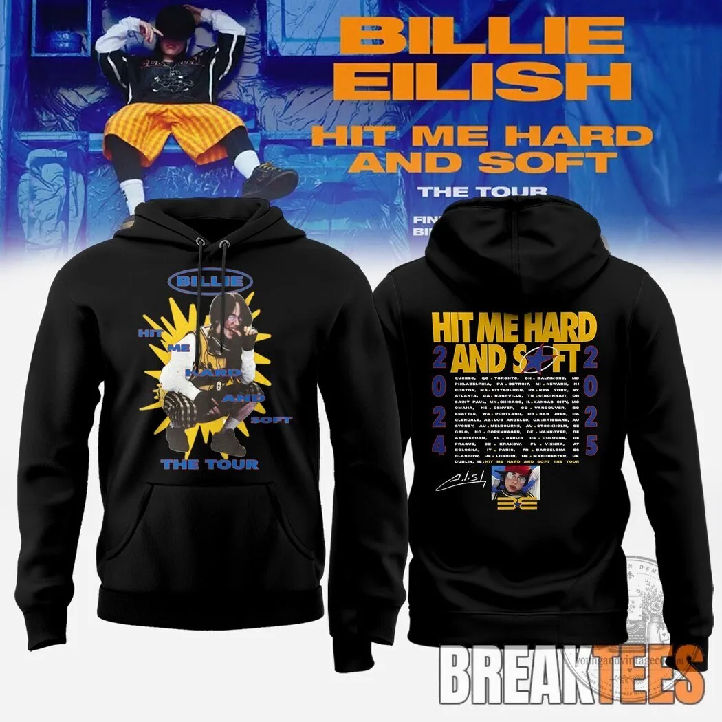 Billie Eilish Hit Me Hard and Soft The Tour Concert Black Hoodie 12 Billie Eilish Hit Me Hard and Soft The Tour Concert Black Hoodie