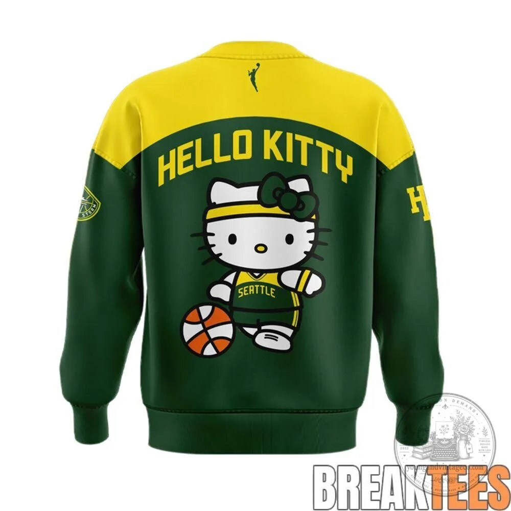 Seattle Storm Hello Kitty Night 2026 Basketball Game Green and Yellow Sweatshirt 5 Seattle Storm Hello Kitty Night 2026 Basketball Game Green and Yellow Sweatshirt