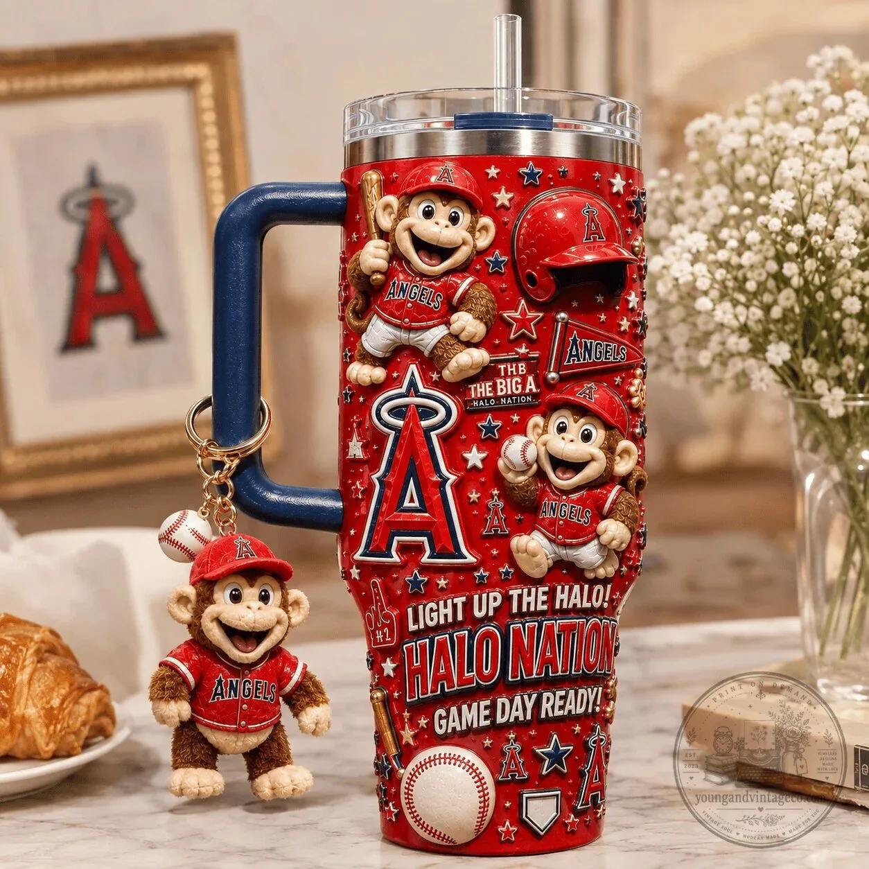 Los Angeles Angels Baseball Team 40oz Stainless Steel Insulated Tumbler with Handle 5 Los Angeles Angels Baseball Team 40oz Stainless Steel Insulated Tumbler with Handle