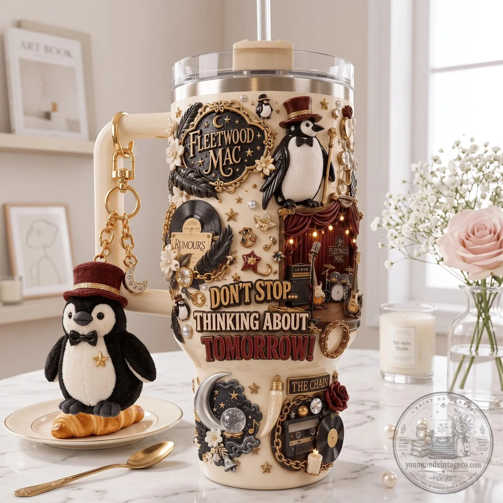 Fleetwood Mac Don't Stop Thinking About Tomorrow 40oz Tumbler with Handle 4 Fleetwood Mac Don