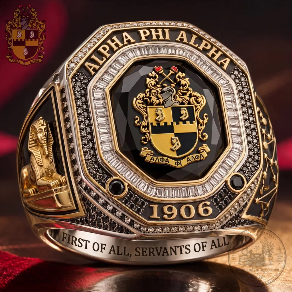Alpha Phi Alpha Fraternity Gold and Silver Ring Alpha Phi Alpha Fraternity Gold and Silver Ring