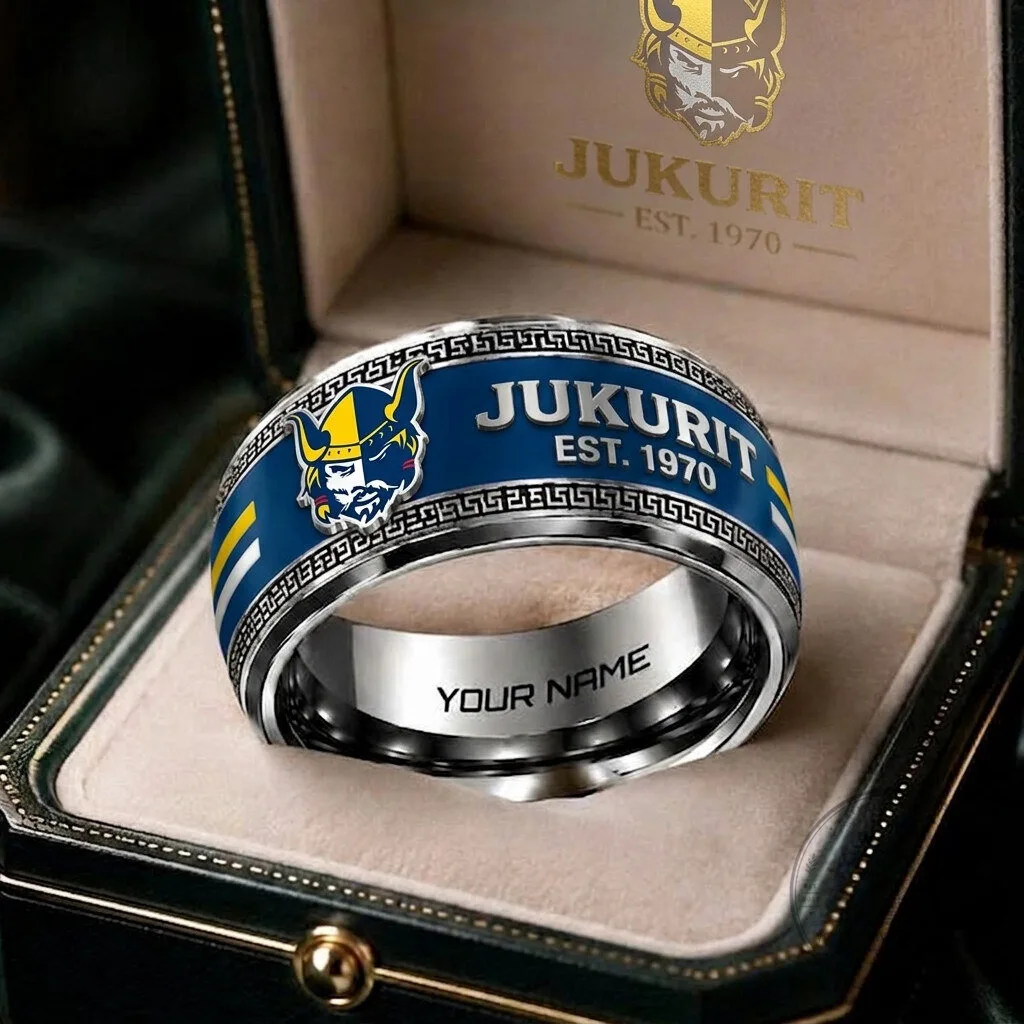 Jukurit Liiga Ice Hockey Team Custom Name Ring