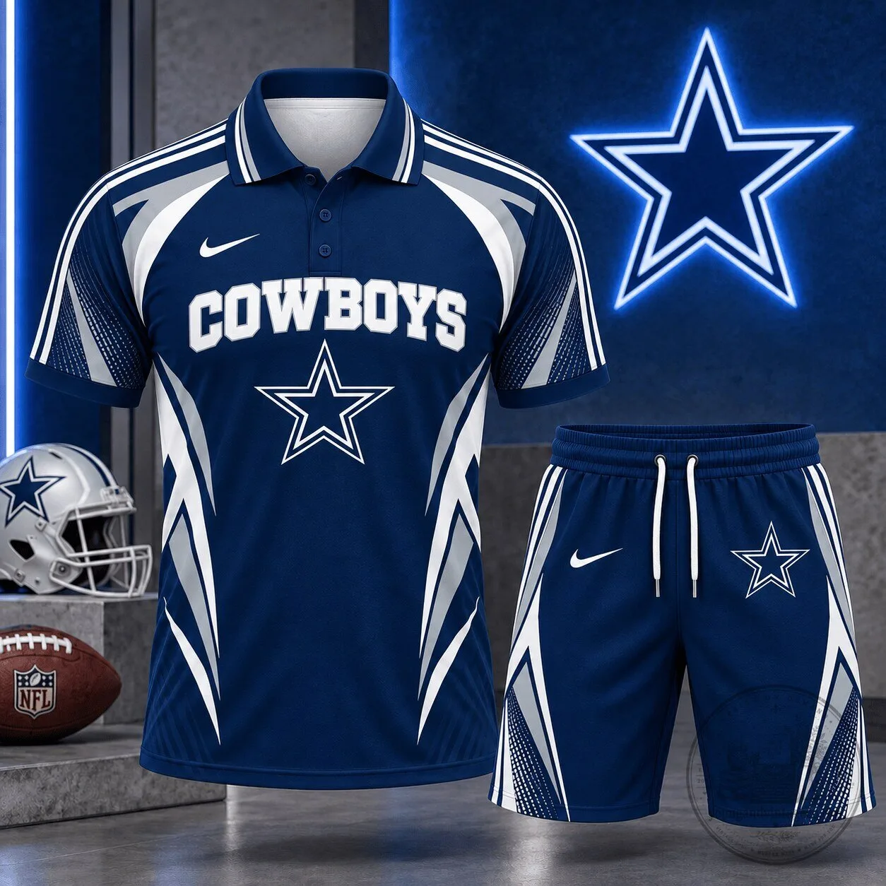 Dallas Cowboys NFL Football Club Graphic Polo Shirt
