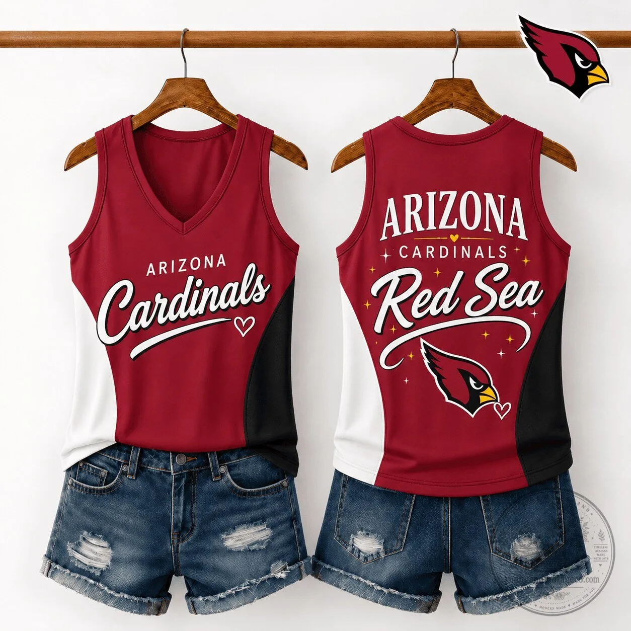 Arizona Cardinals Football Team Women's V-Neck Tank Top