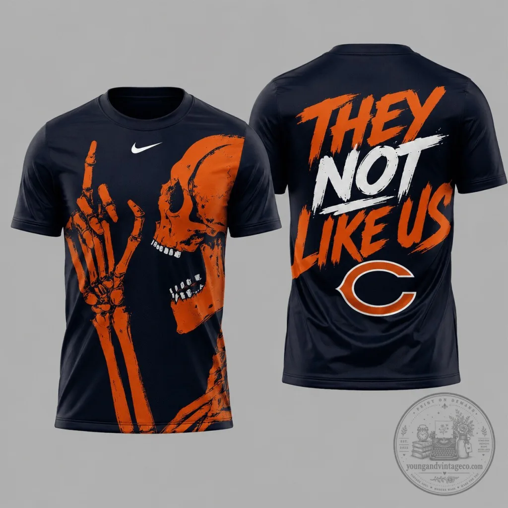 Chicago Bears Skeleton Gesture Graphic Performance T-Shirt Chicago Bears Skeleton Gesture Graphic Performance T-Shirt
