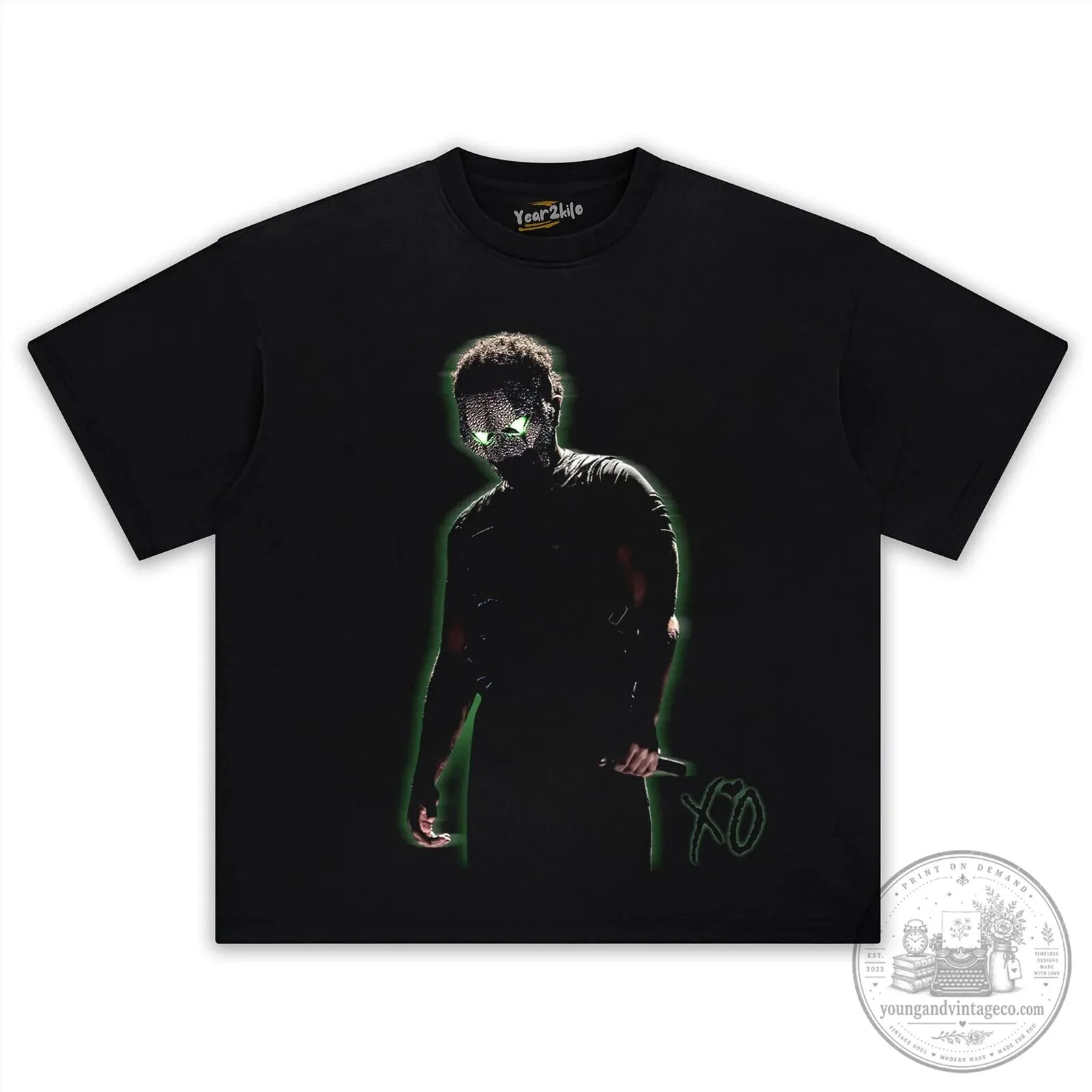 Black T-Shirt from The Weeknd's After Hours Til Dawn Tour Concert 9 Black T-Shirt from The Weeknd