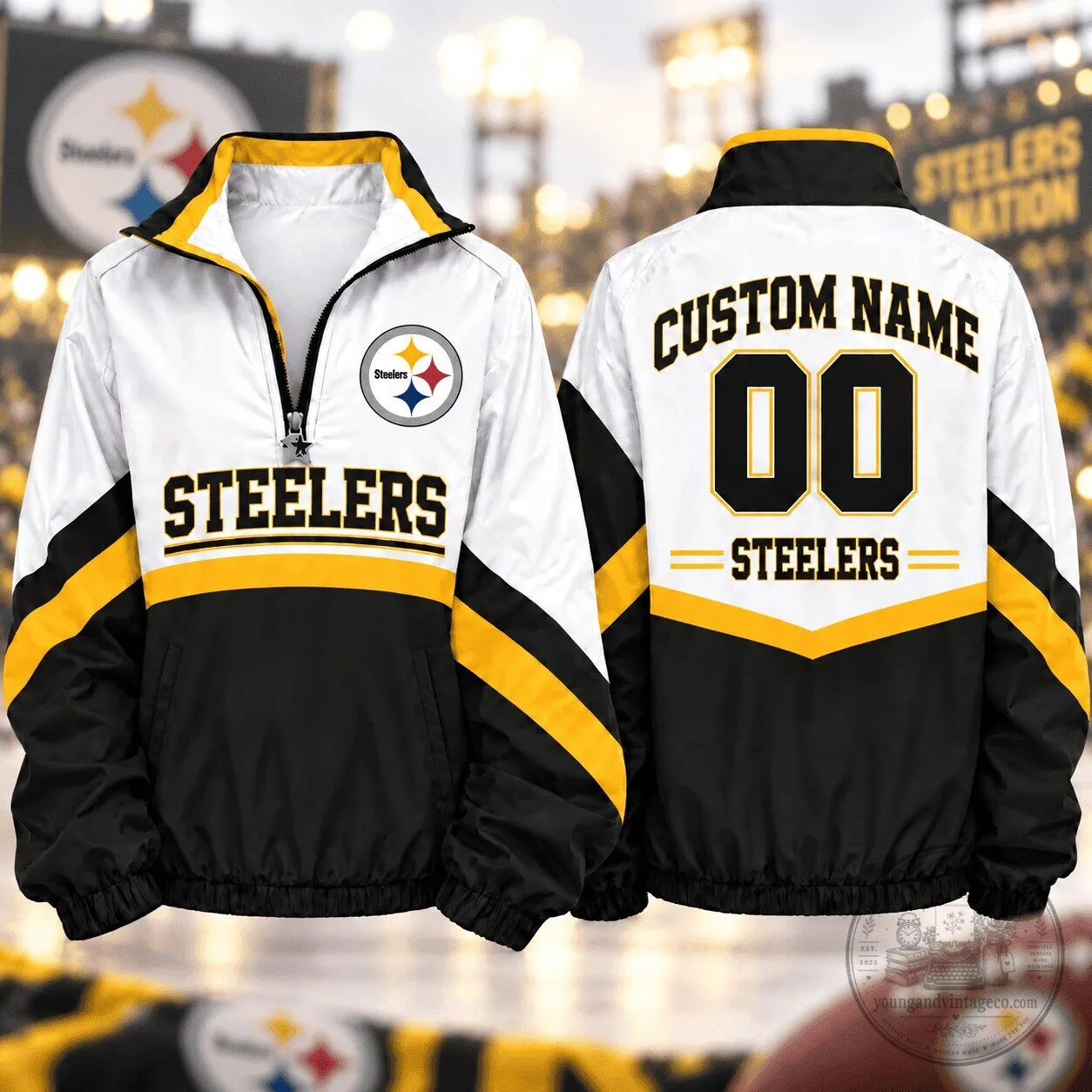 Pittsburgh Steelers Quarter-Zip Pullover Jacket