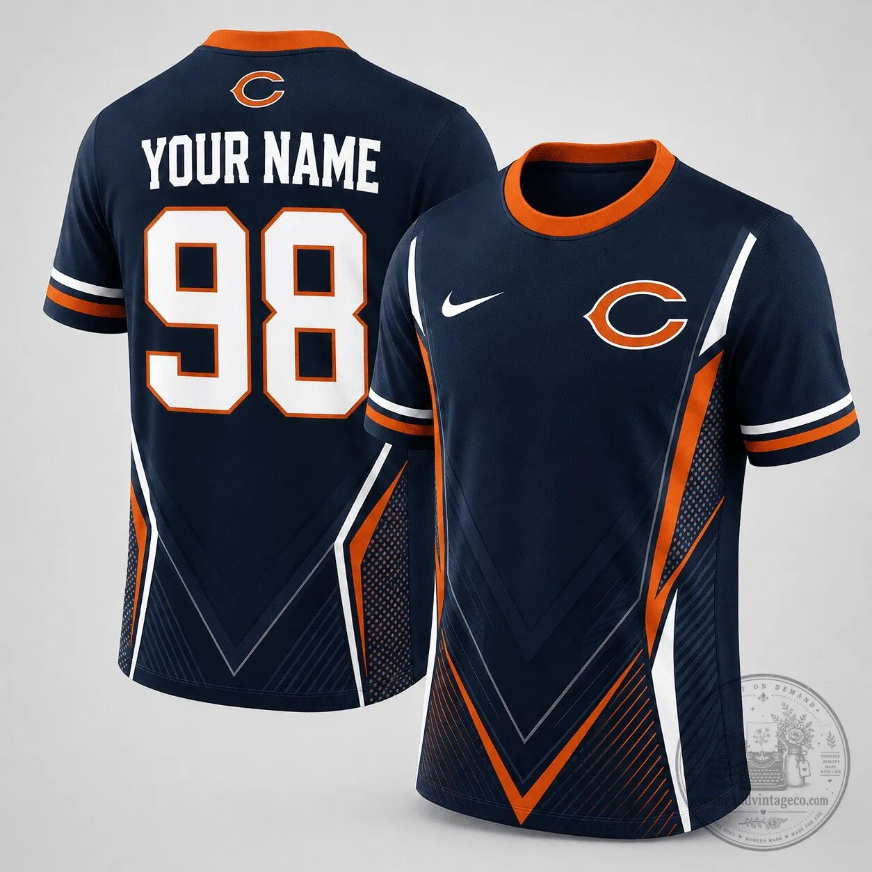 Chicago Bears Personalized Custom Name Number Football Team Fan Jersey
