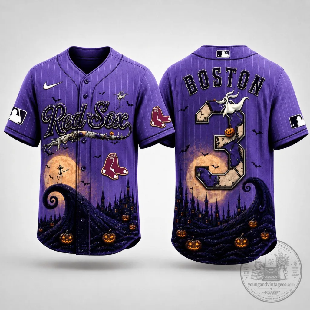 Boston Red Sox Haunted Moon Halloween Baseball Jersey Boston Red Sox Haunted Moon Halloween Baseball Jersey