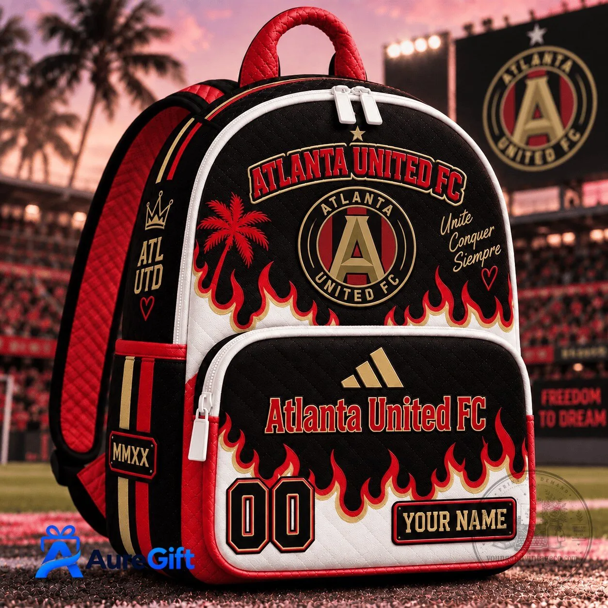 Atlanta United FC Personalized Soccer Fan Backpack