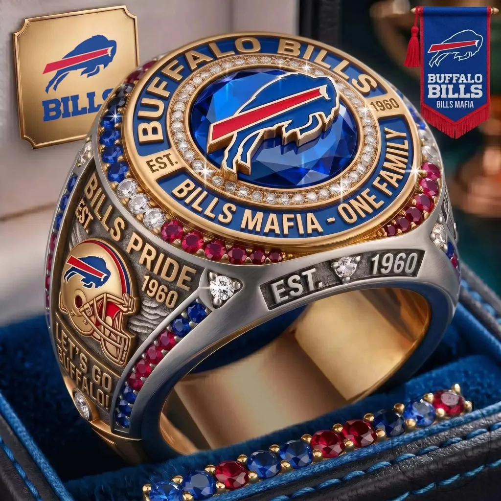 Buffalo Bills Mafia One Family NFL Football Team Pride Ring Buffalo Bills Mafia One Family NFL Football Team Pride Ring