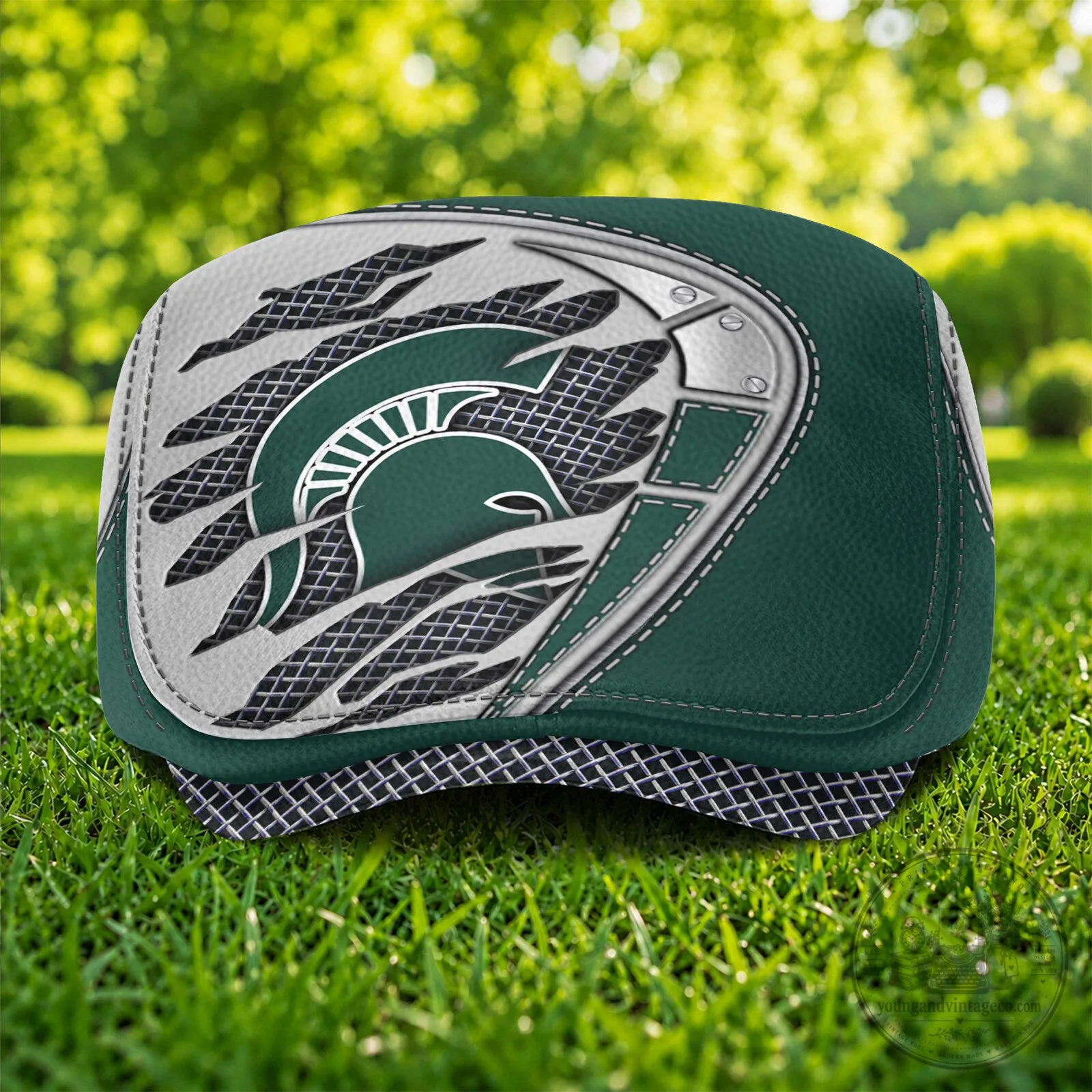 Michigan State Spartans NCAA Flat Cap, Golf Hat for Men and Women 6 Michigan State Spartans NCAA Flat Cap, Golf Hat for Men and Women