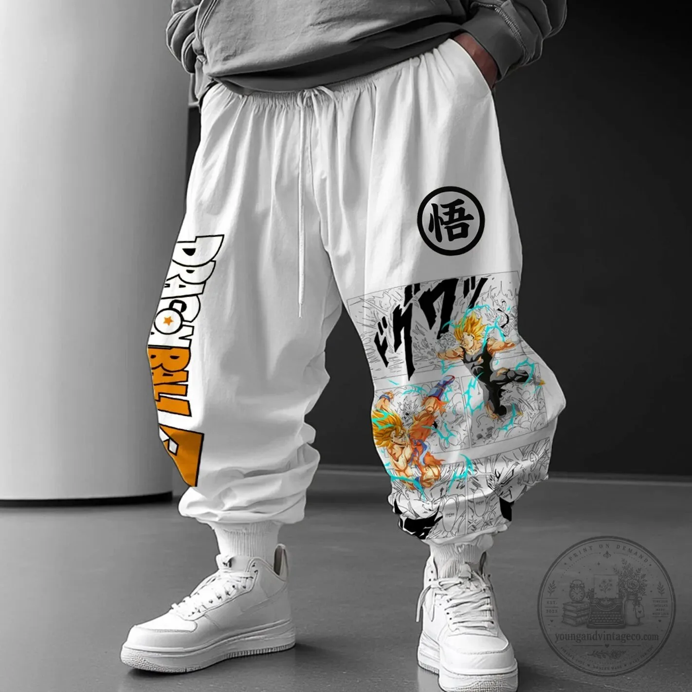 Dragon Ball Z Goku Super Saiyan Fight Scene Anime Manga Print Pants