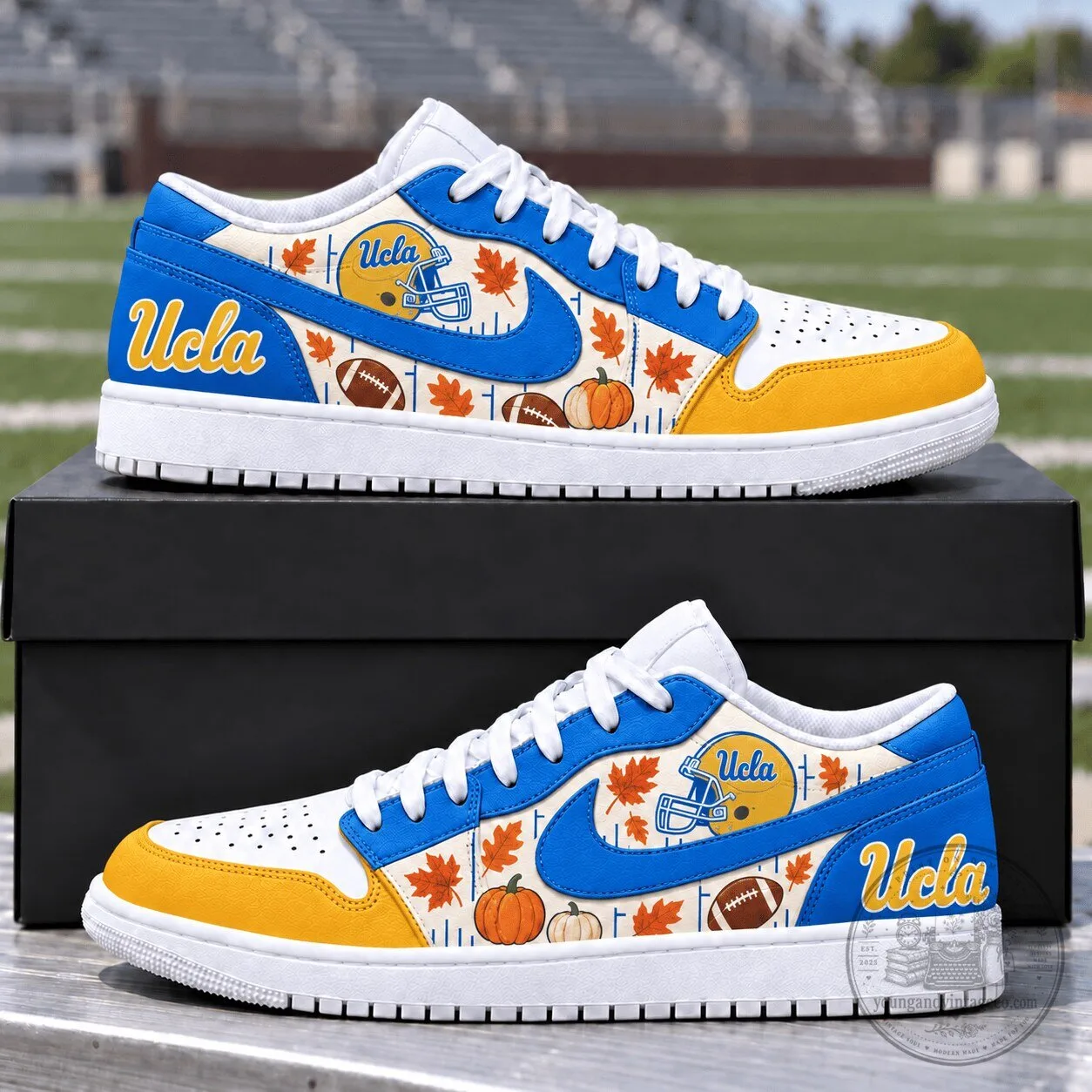 UCLA Bruins Fall Vibe Air Jordan 1 Low Top Sneakers