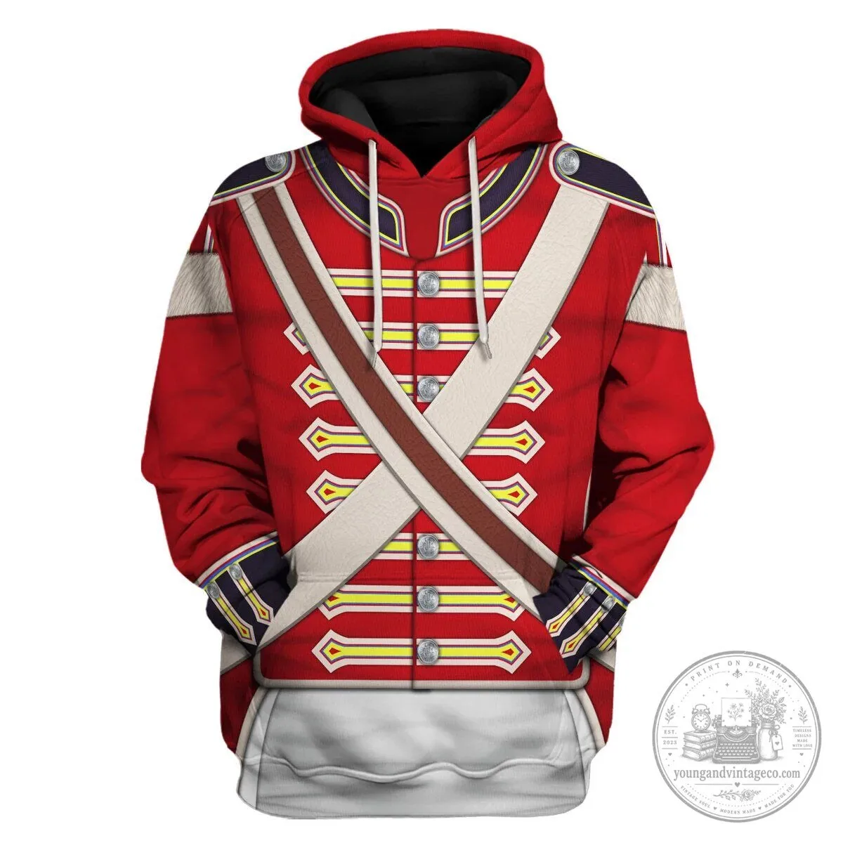 Royal Welch Fusiliers 1802-1812 Grenadier Company Uniform Hoodie 19 Royal Welch Fusiliers 1802-1812 Grenadier Company Uniform Hoodie