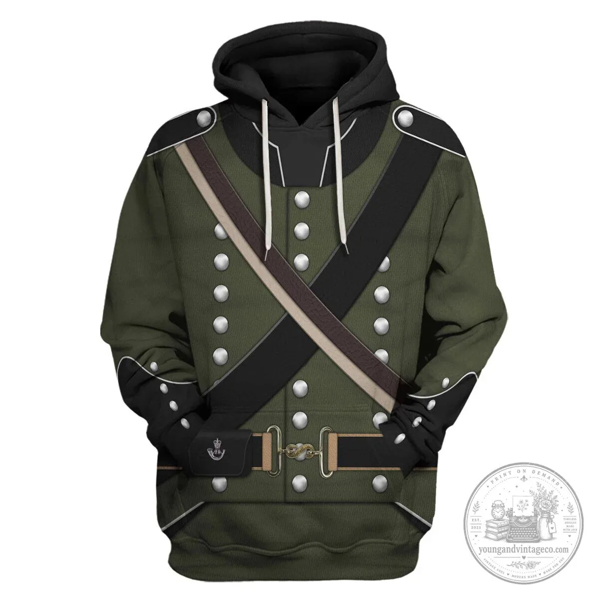 95th Rifle Regiment Rifleman 1806-1815 Uniform Historical Cosplay Hoodie 19 95th Rifle Regiment Rifleman 1806-1815 Uniform Historical Cosplay Hoodie