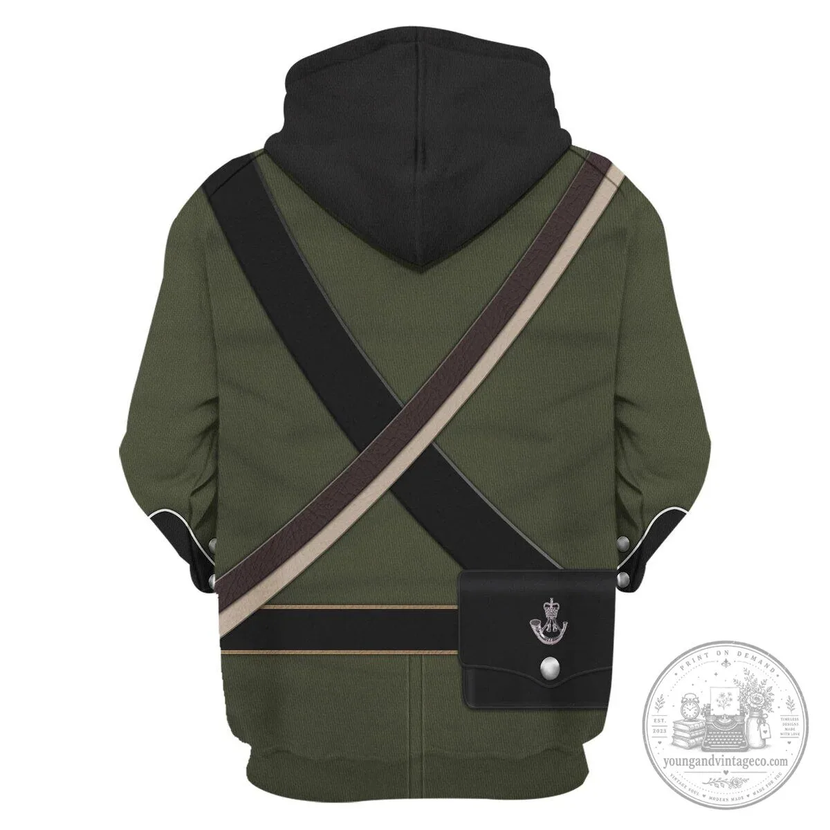 95th Rifle Regiment Rifleman 1806-1815 Uniform Historical Cosplay Hoodie 24 95th Rifle Regiment Rifleman 1806-1815 Uniform Historical Cosplay Hoodie