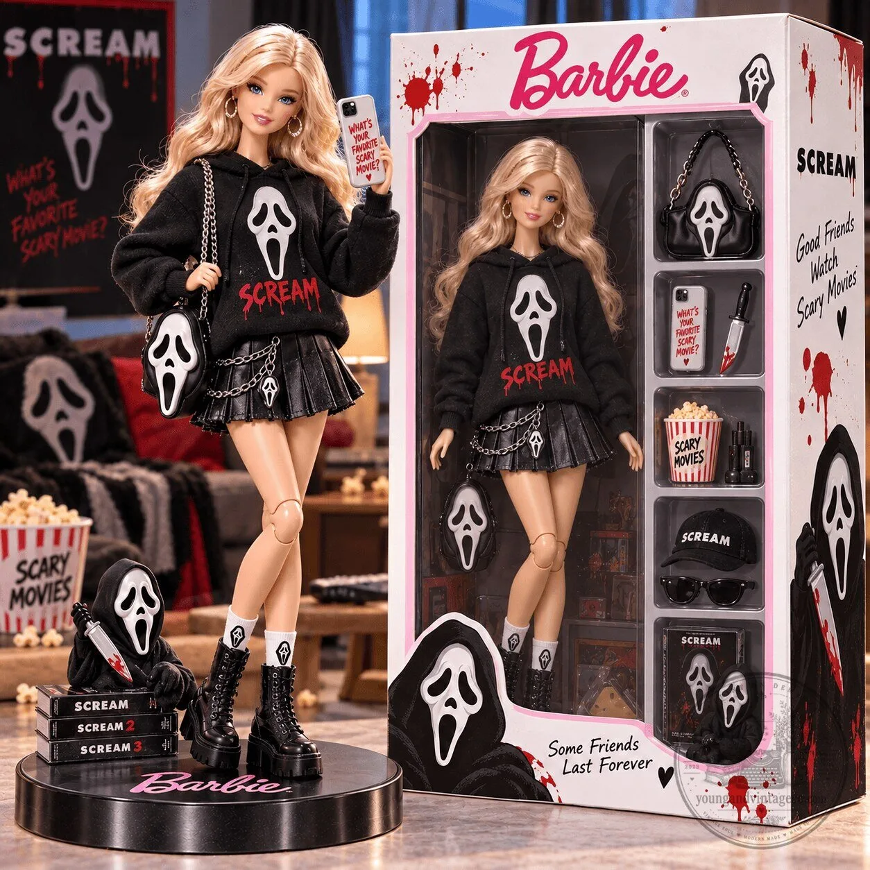Barbie Scream Ghostface Doll Collectible Figure