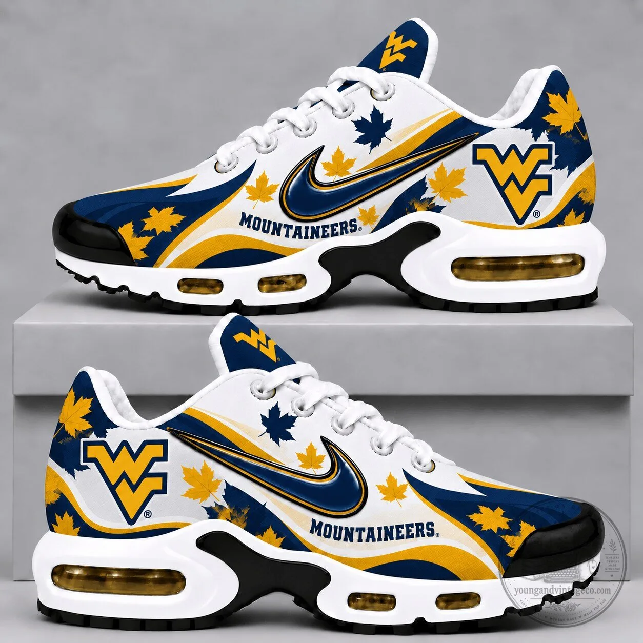 West Virginia Mountaineers Fall Season Air Max Running Shoes