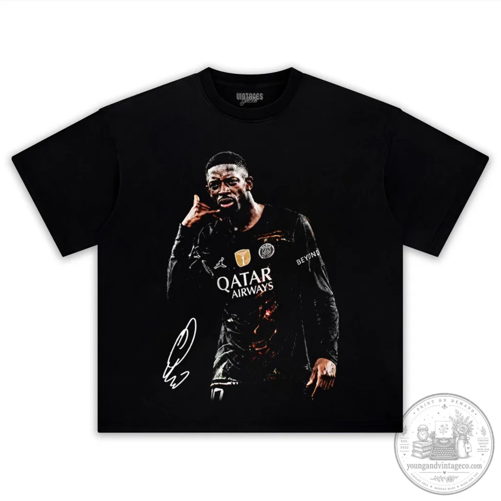 Ousmane Dembele Dialed In Football Player Graphic T-Shirt Ousmane Dembele Dialed In Football Player Graphic T-Shirt
