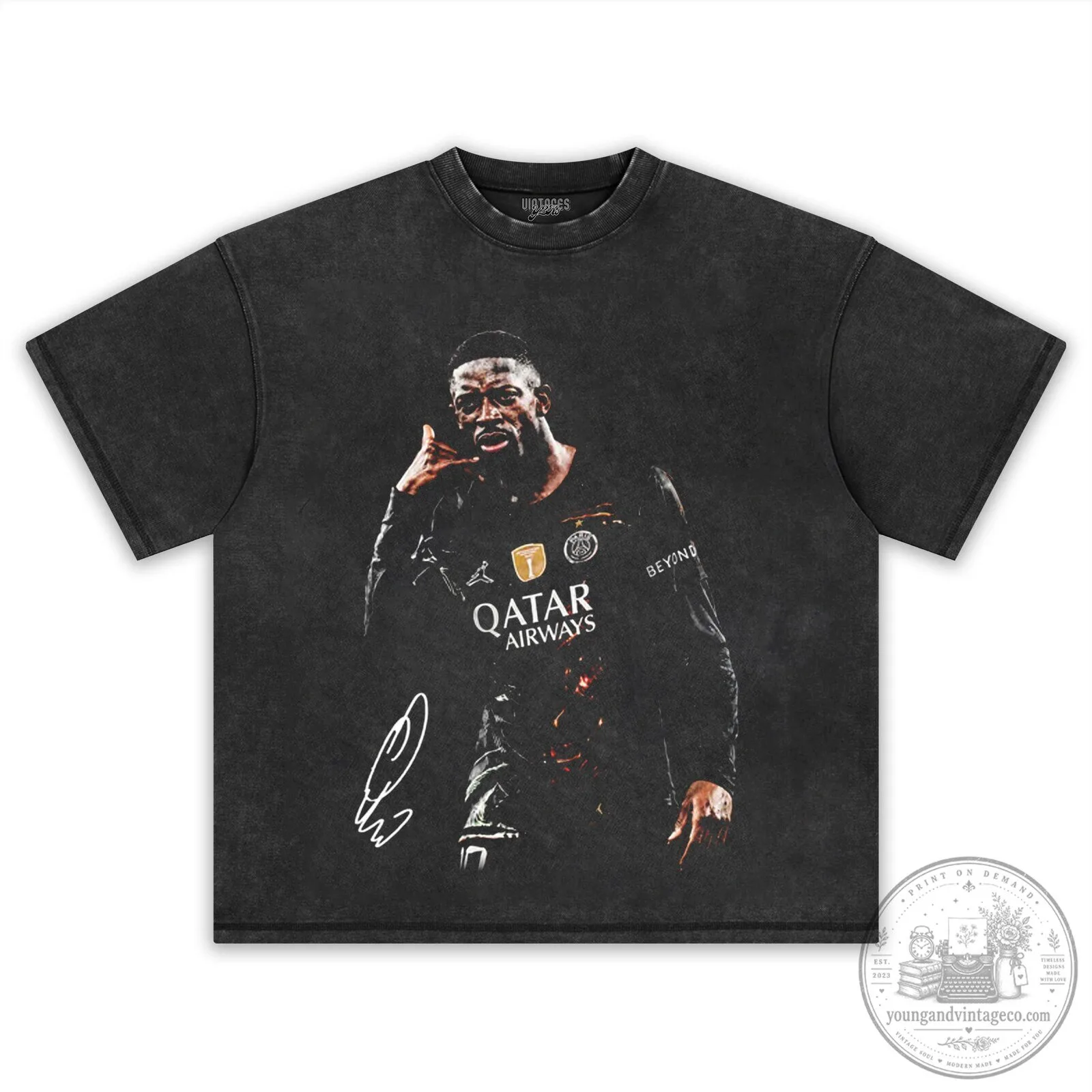 Ousmane Dembele Dialed In Football Player Graphic T-Shirt 8 Ousmane Dembele Dialed In Football Player Graphic T-Shirt