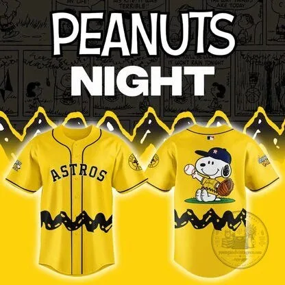 Houston Astros Peanuts Snoopy Baseball Team Fan Jersey 1 Houston Astros Peanuts Snoopy Baseball Team Fan Jersey