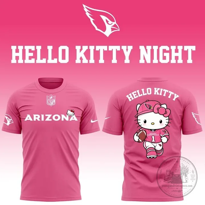 Arizona Cardinals Hello Kitty Football Team Pink Jersey