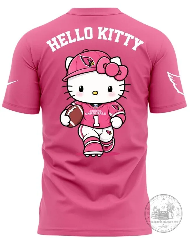 Arizona Cardinals Hello Kitty Football Team Pink Jersey 5 Arizona Cardinals Hello Kitty Football Team Pink Jersey