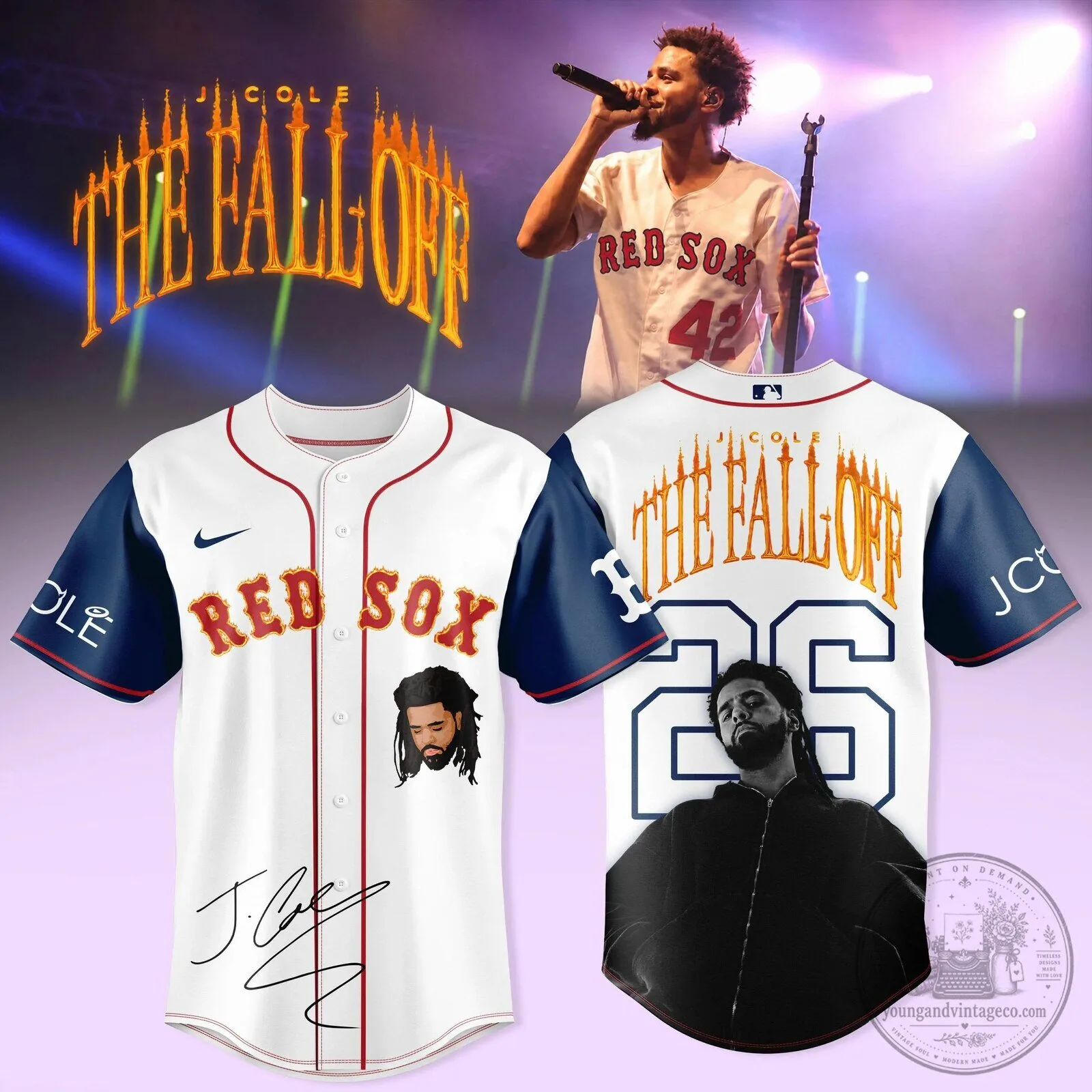 Milwaukee Brewers Baseball The Fall Off Tour J. Cole Fan Baseball Jersey 6 Milwaukee Brewers Baseball The Fall Off Tour J. Cole Fan Baseball Jersey