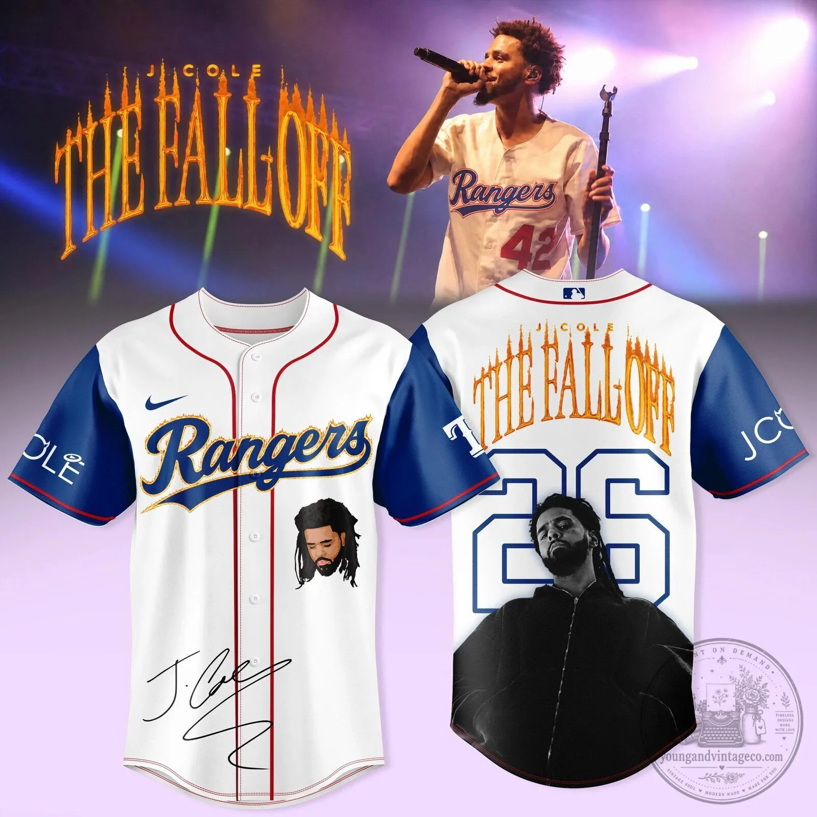 Milwaukee Brewers Baseball The Fall Off Tour J. Cole Fan Baseball Jersey 7 Milwaukee Brewers Baseball The Fall Off Tour J. Cole Fan Baseball Jersey
