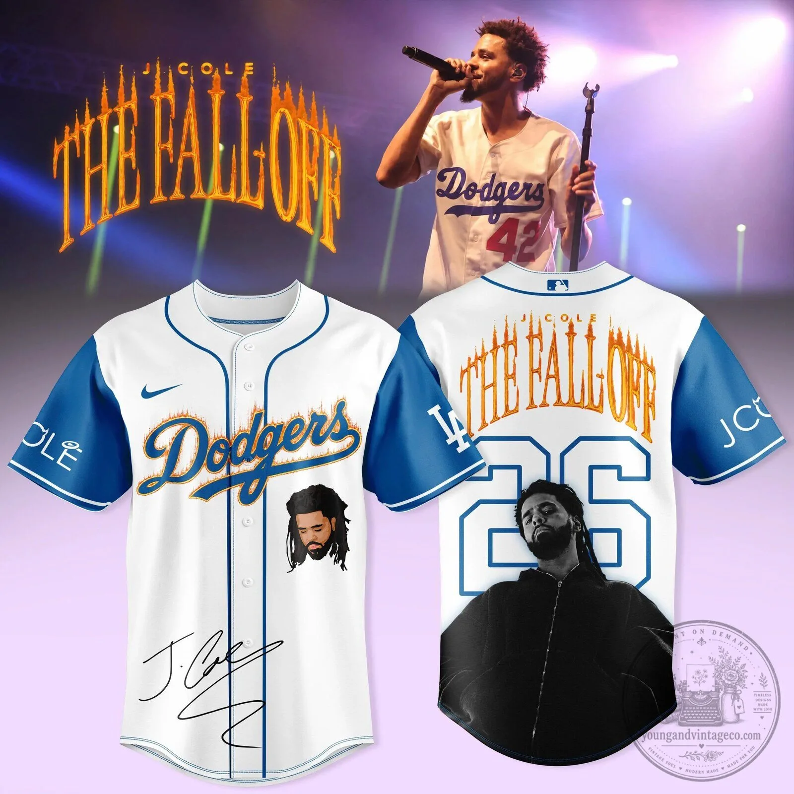 Milwaukee Brewers Baseball The Fall Off Tour J. Cole Fan Baseball Jersey 8 Milwaukee Brewers Baseball The Fall Off Tour J. Cole Fan Baseball Jersey