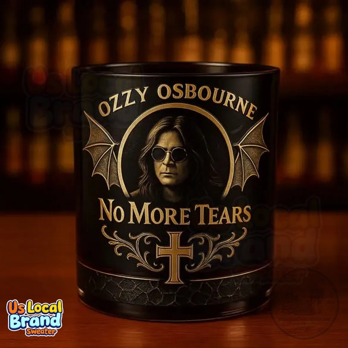Ozzy Osbourne No More Tears Album Cover Whiskey Glass