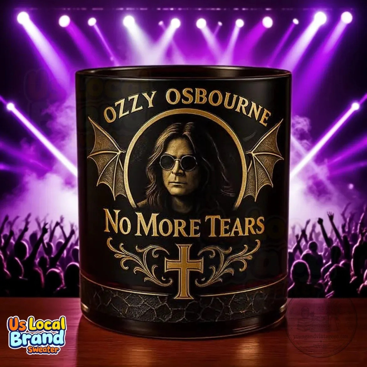 Ozzy Osbourne No More Tears Album Cover Whiskey Glass 3 Ozzy Osbourne No More Tears Album Cover Whiskey Glass