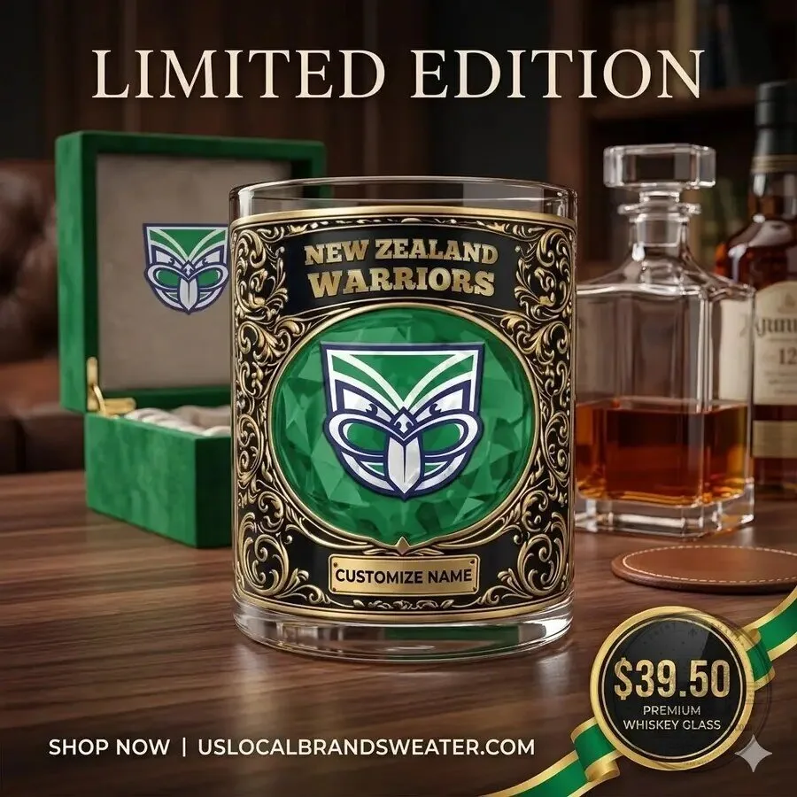 New Zealand Warriors Rugby League Team Whiskey Glass