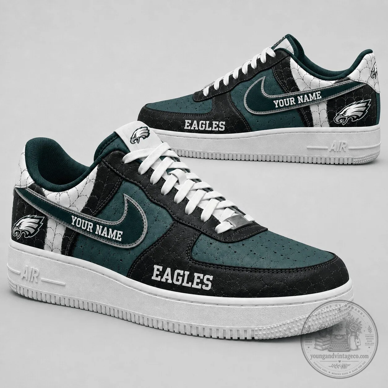 Philadelphia Eagles Personalized Low Top Sneakers