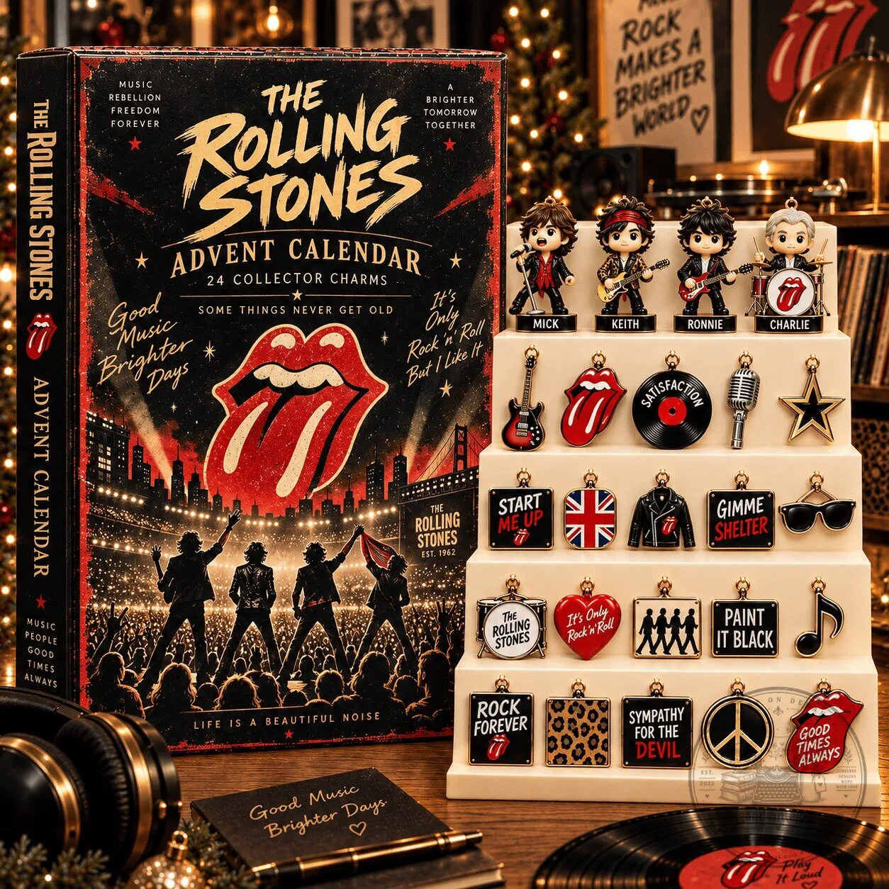 The Rolling Stones Advent Calendar 24 Collector Charms Blind Box