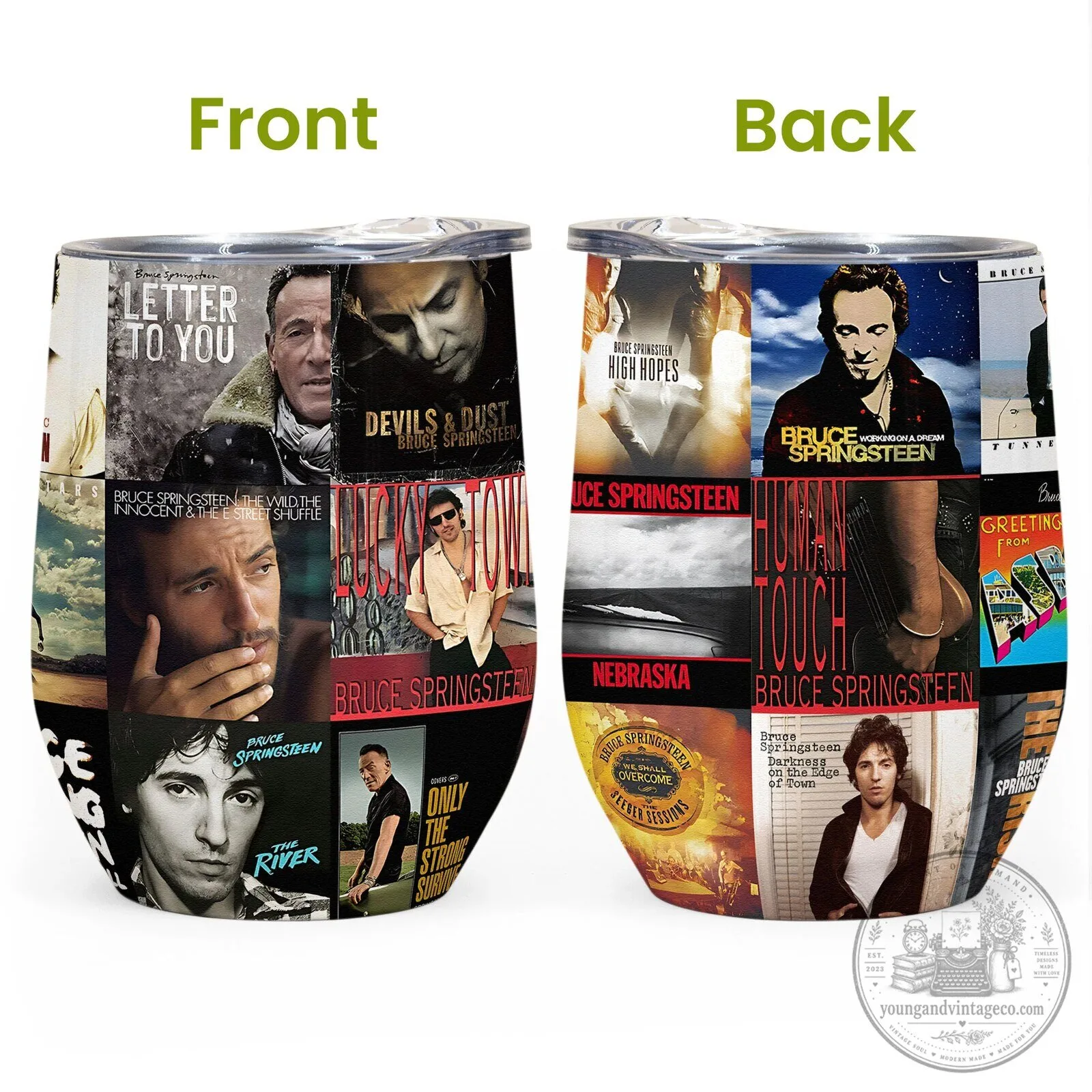 Bruce Springsteen Album Collage Stainless Steel Tumbler 19 Bruce Springsteen Album Collage Stainless Steel Tumbler