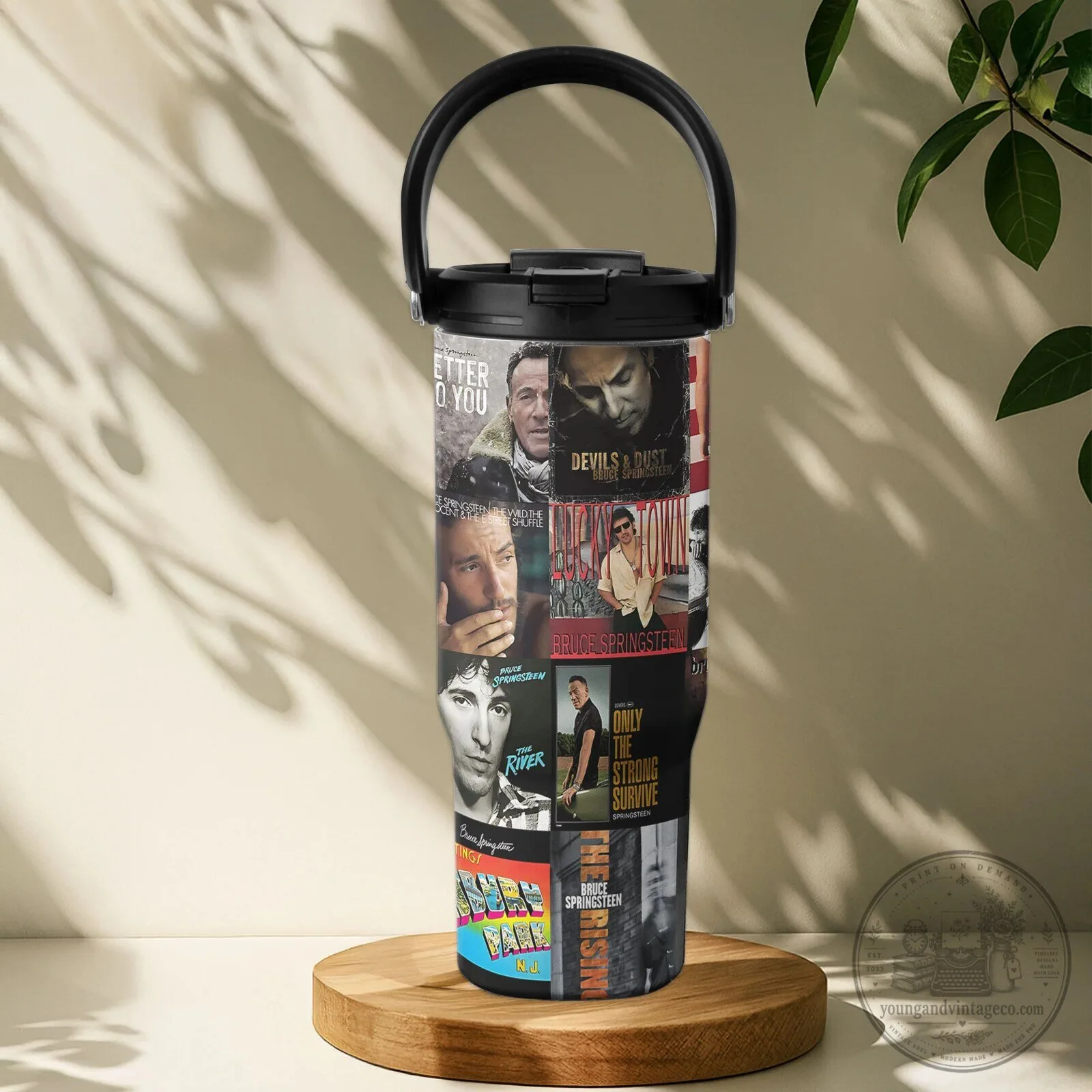 Bruce Springsteen Album Collage Stainless Steel Tumbler 21 Bruce Springsteen Album Collage Stainless Steel Tumbler