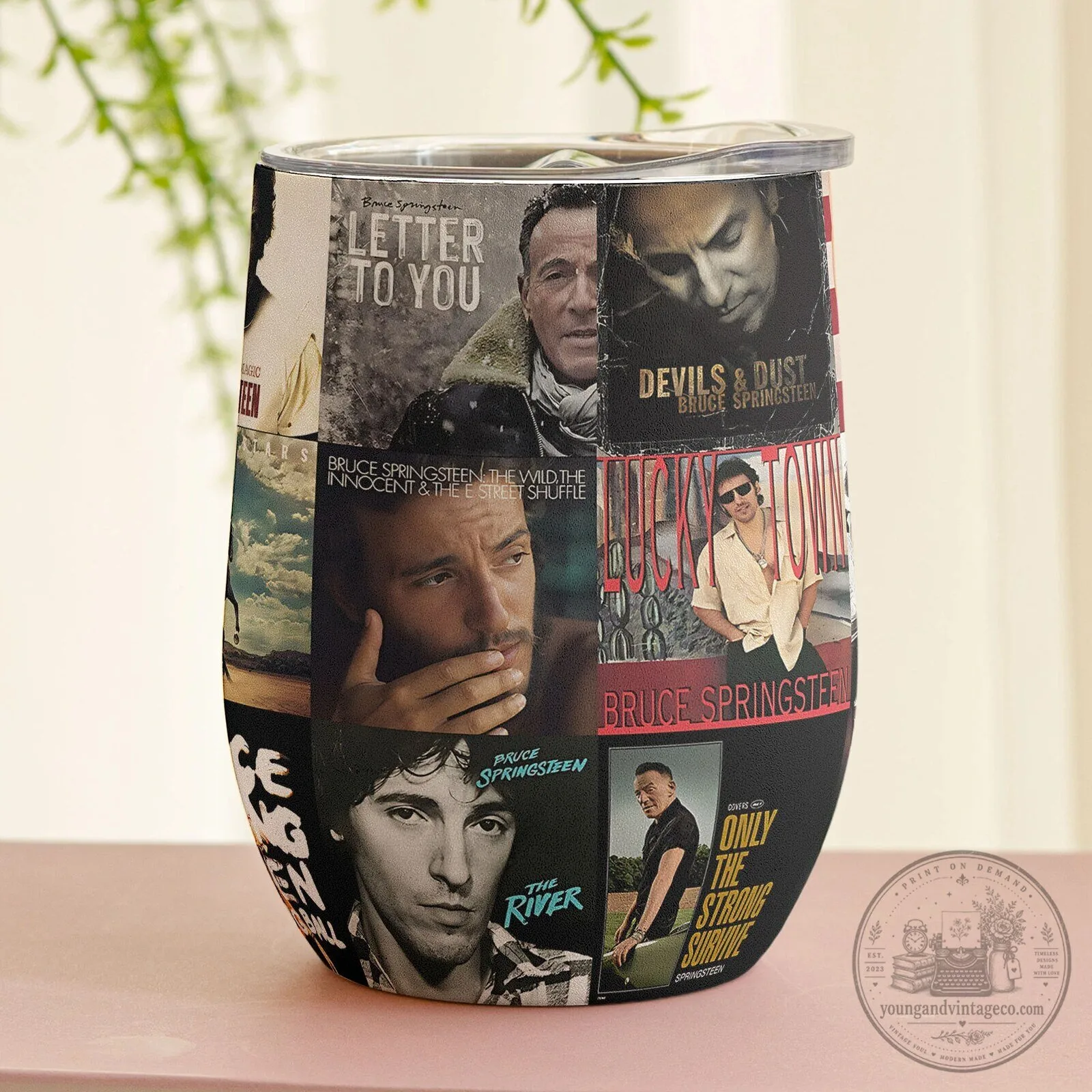 Bruce Springsteen Album Collage Stainless Steel Tumbler 23 Bruce Springsteen Album Collage Stainless Steel Tumbler