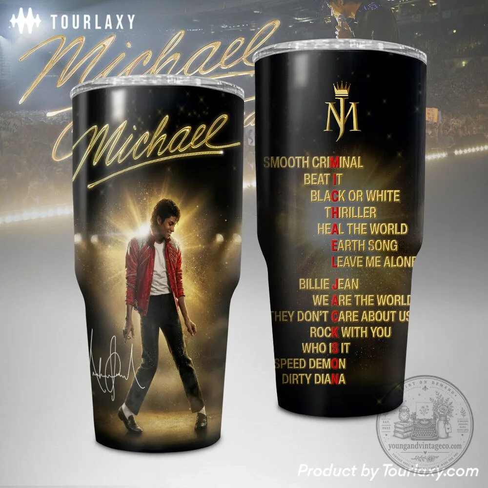 Michael Jackson Moonwalker King of Pop Music Tumbler 3 Michael Jackson Moonwalker King of Pop Music Tumbler